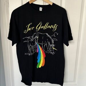 Two Gallants Band Large Black Graphic T-Shirt